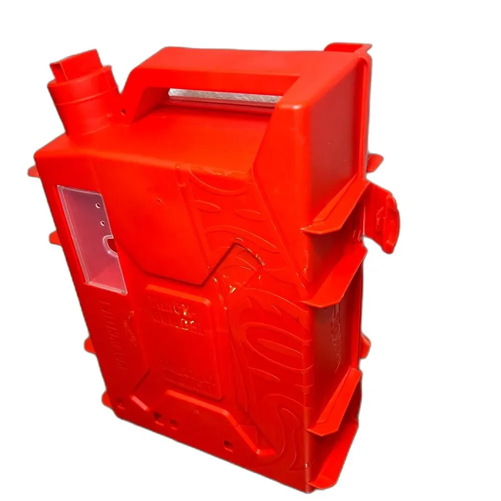 Red Hot Wheels Track Builder Case Storage Box Gas / Fuel Can Container + 1 Track